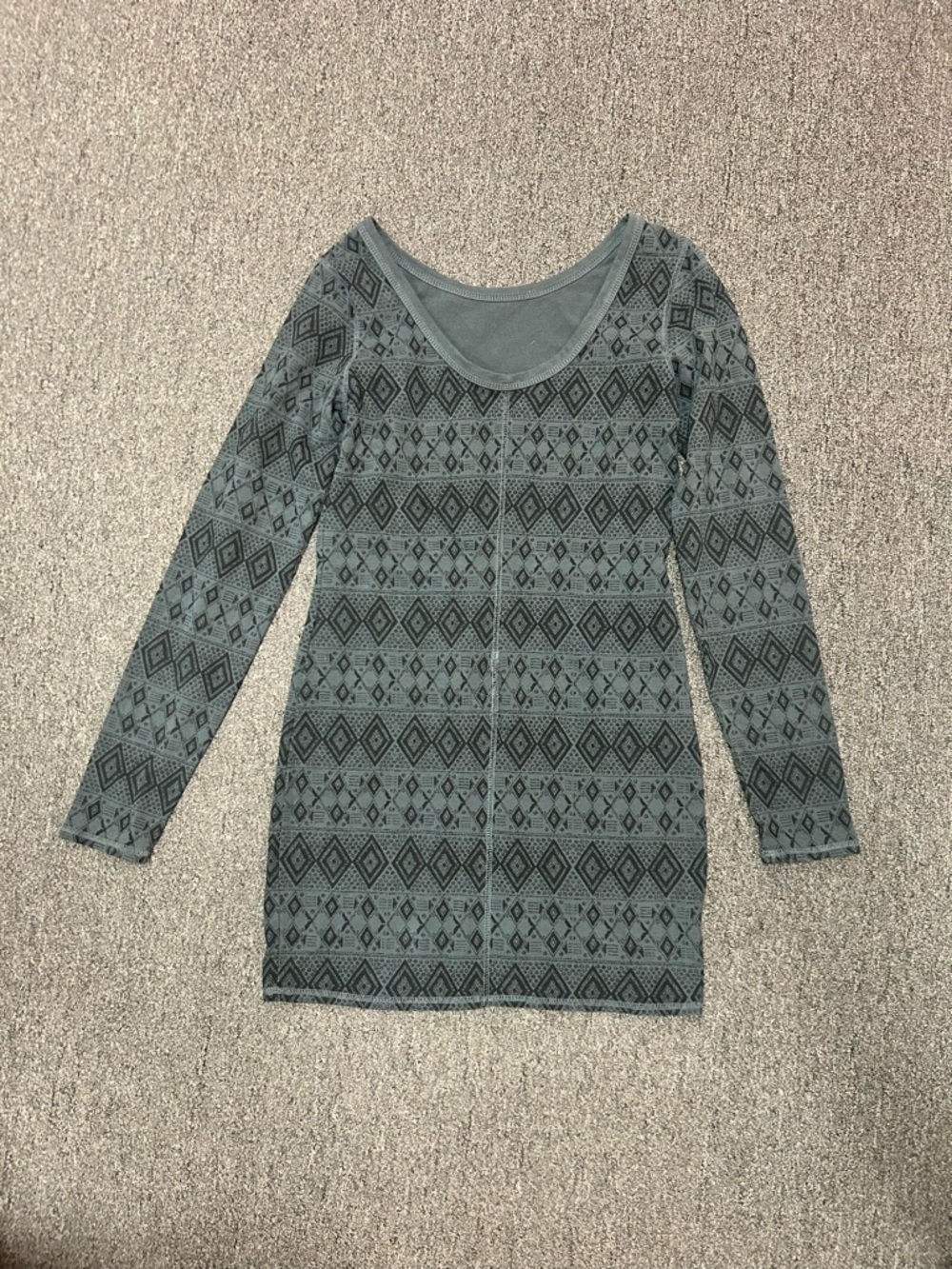 Billabong Teal and Black Patterned Mini Dress